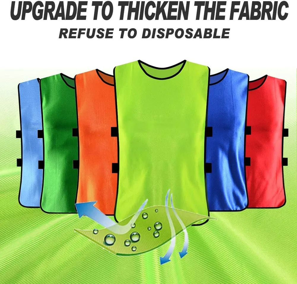 12 Pack Pennies for Soccer Scrimmage Vest Practice Jersey for Adult Youth