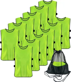 12 Pack Pennies for Soccer Scrimmage Vest Practice Jersey for Adult Youth