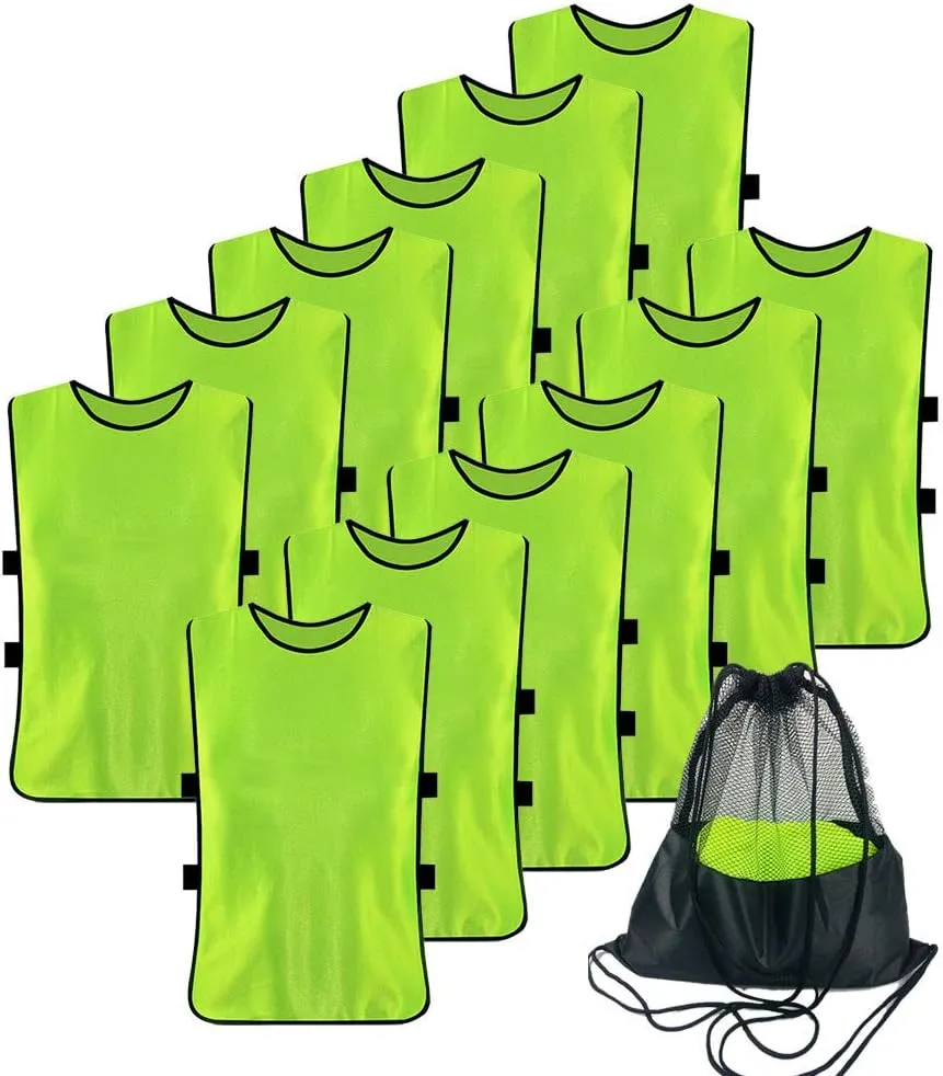 12 Pack Pennies for Soccer Scrimmage Vest Practice Jersey for Adult Youth