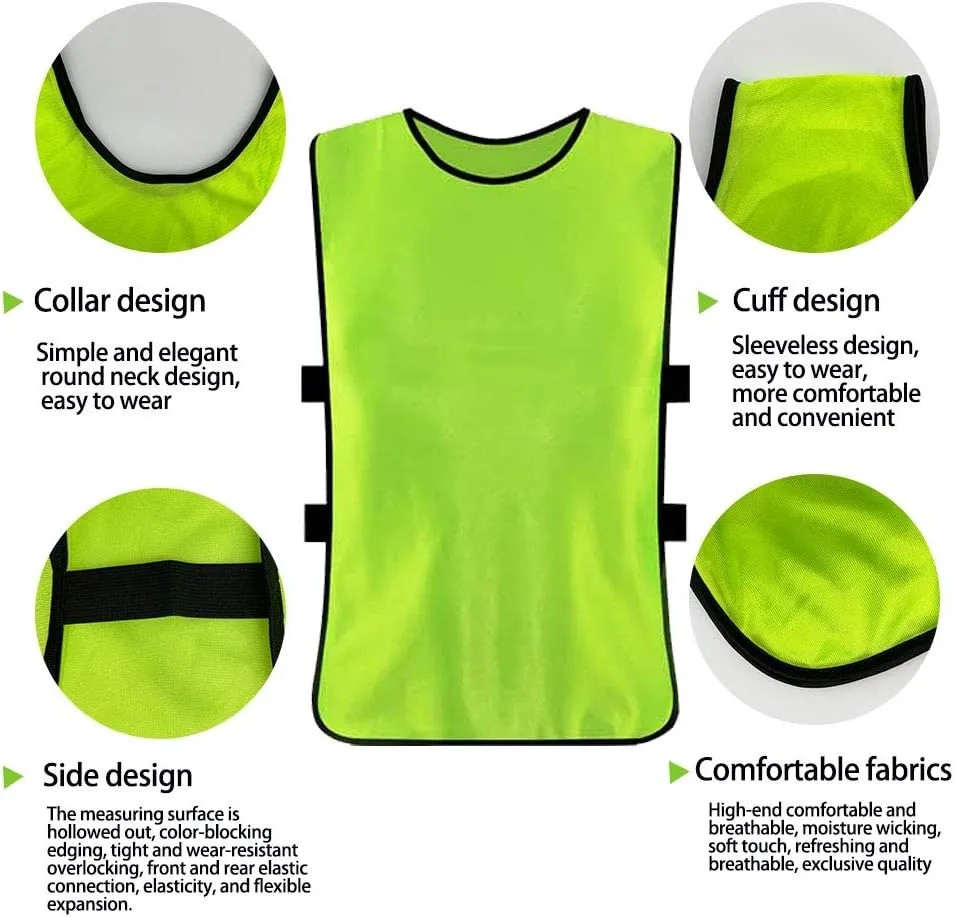 12 Pack Pennies for Soccer Scrimmage Vest Practice Jersey for Adult Youth