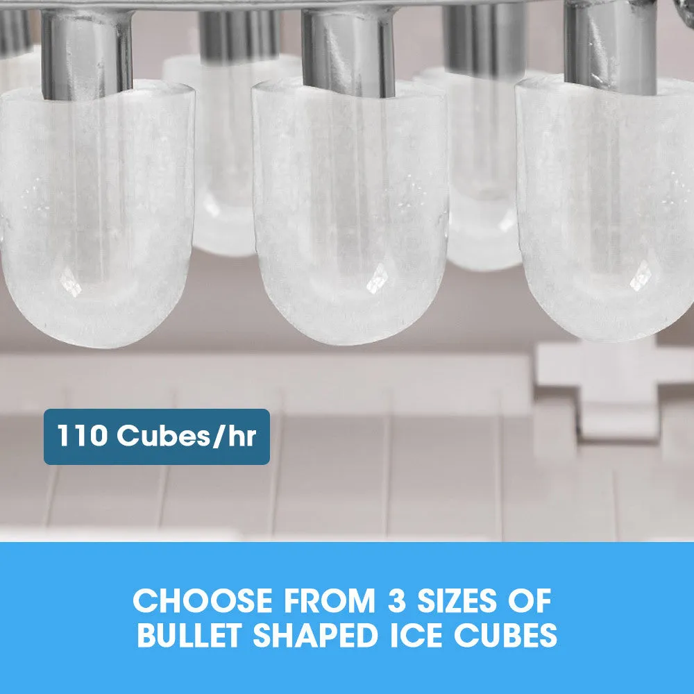 3.2L Electric Ice Cube Maker Portable Automatic Machine w/ Scoop | Silver