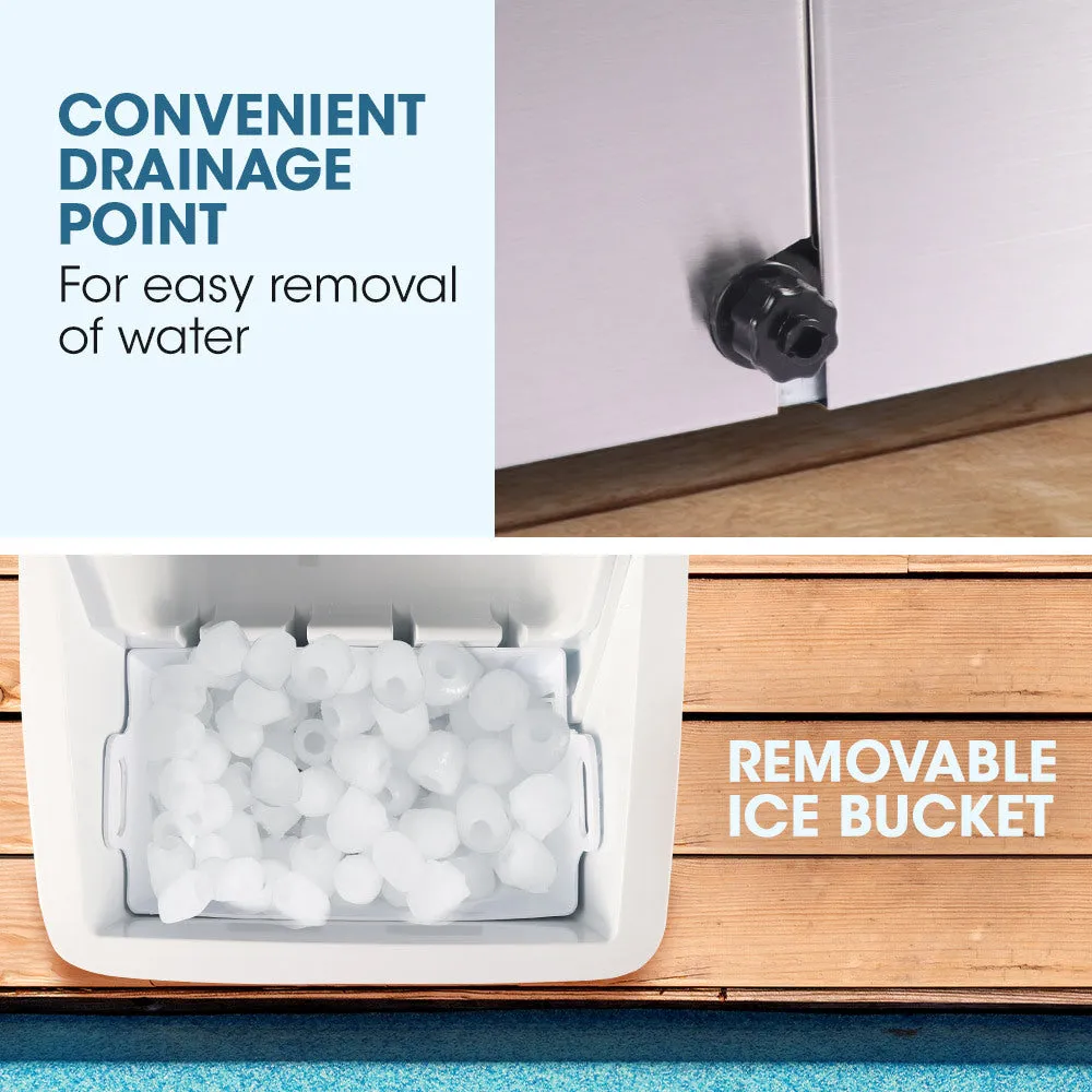 3.2L Electric Ice Cube Maker Portable Automatic Machine w/ Scoop | Silver