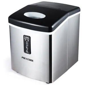 3.2L Electric Ice Cube Maker Portable Automatic Machine w/ Scoop | Silver