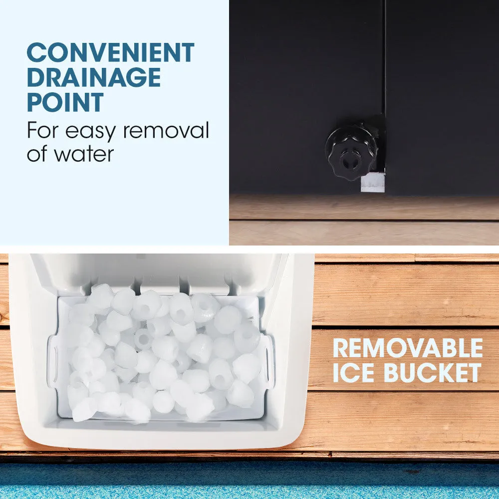 3.2L Portable Ice Cube Maker Machine Automatic with LCD Control Panel | Black