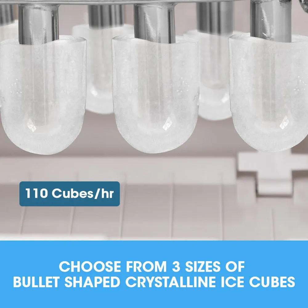 3.2L Portable Ice Cube Maker Machine Automatic with LCD Control Panel | Black