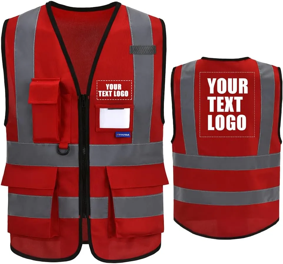 A-SAFETY High Visibility Reflective Safety Vest Customize Logo (XS-8XL)