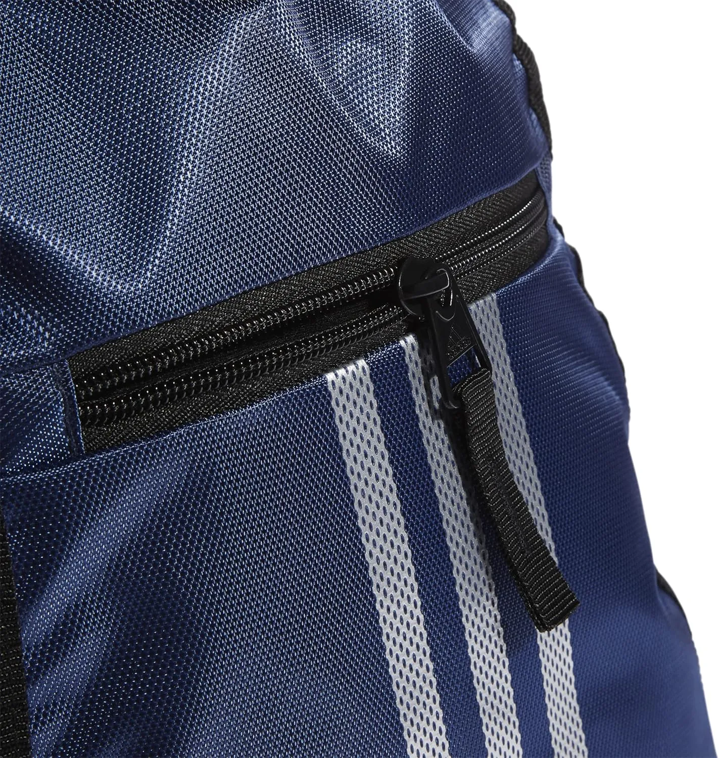 adidas Alliance Sackpack (12L) Lightweight Athletic Small Drawstring Team Sports Workout Bag Discontinued, Tech Indigo Blue/Metallic Silver, One Size