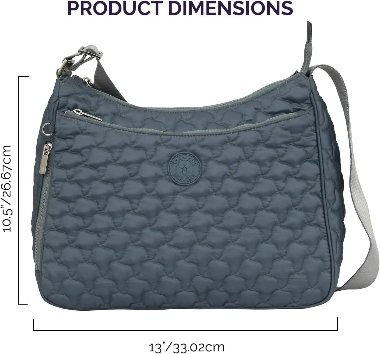 Anuschka Wanderlust Quilted Fabric Collection Women's Vegan Hobo