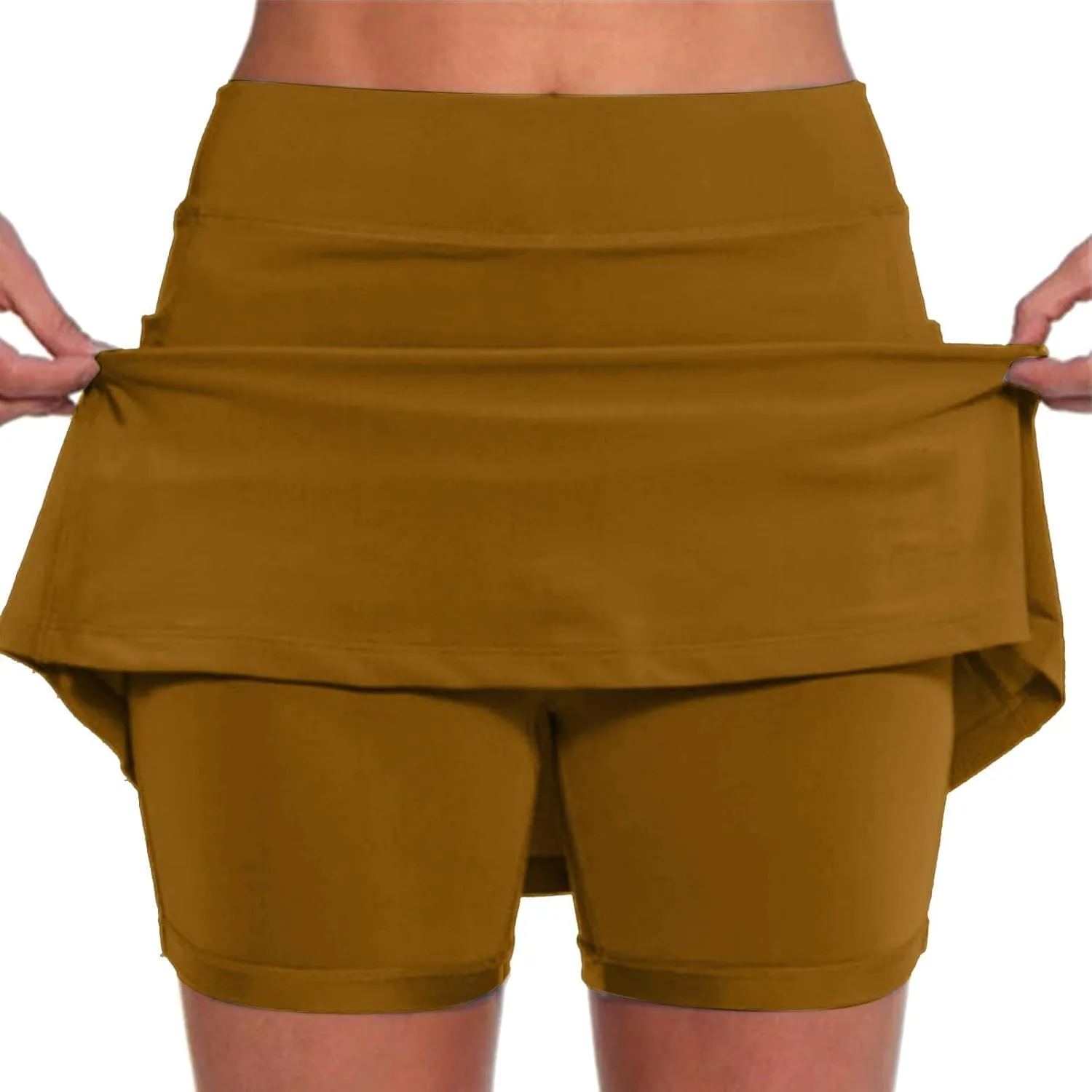 Athletic Skirt with Shorts for Women Golf High Waisted Tennis Skirt Tummy Control Plus Size Skort with Pockets