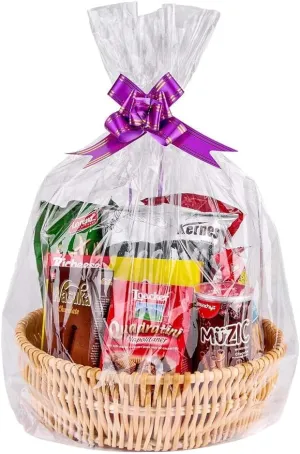 Awpeye Clear Basket Bags 20Pack Large Cellophane Gift Bags for Baskets Cellophane Wrap for Gift 2 Mil Thick (24"x30")