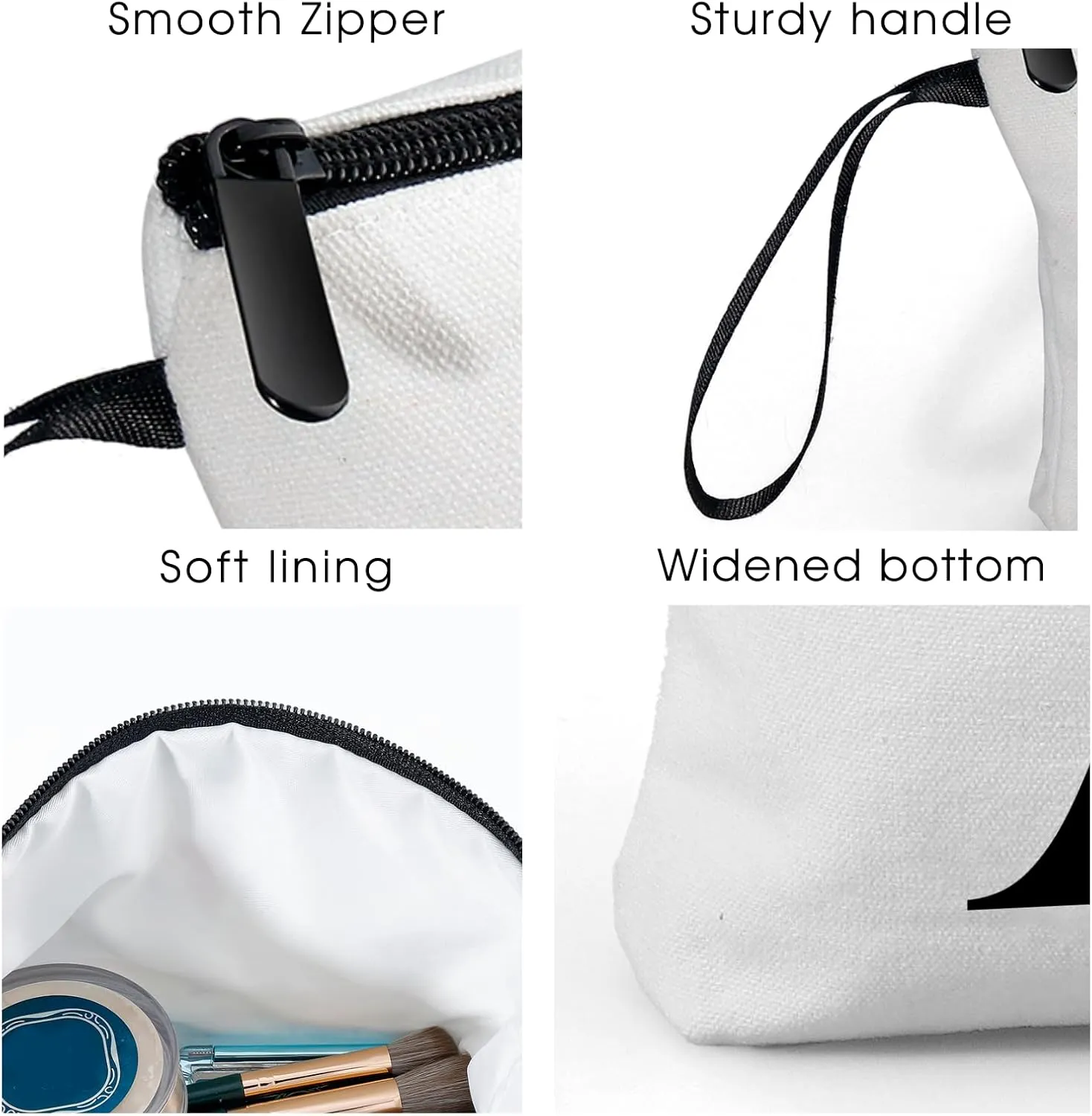 Bachelorette Gifts for Bride & Bride-to-Be: Makeup Bag, Cosmetic Pouch, Bridal Shower Gift for Friends, Coworkers, Family