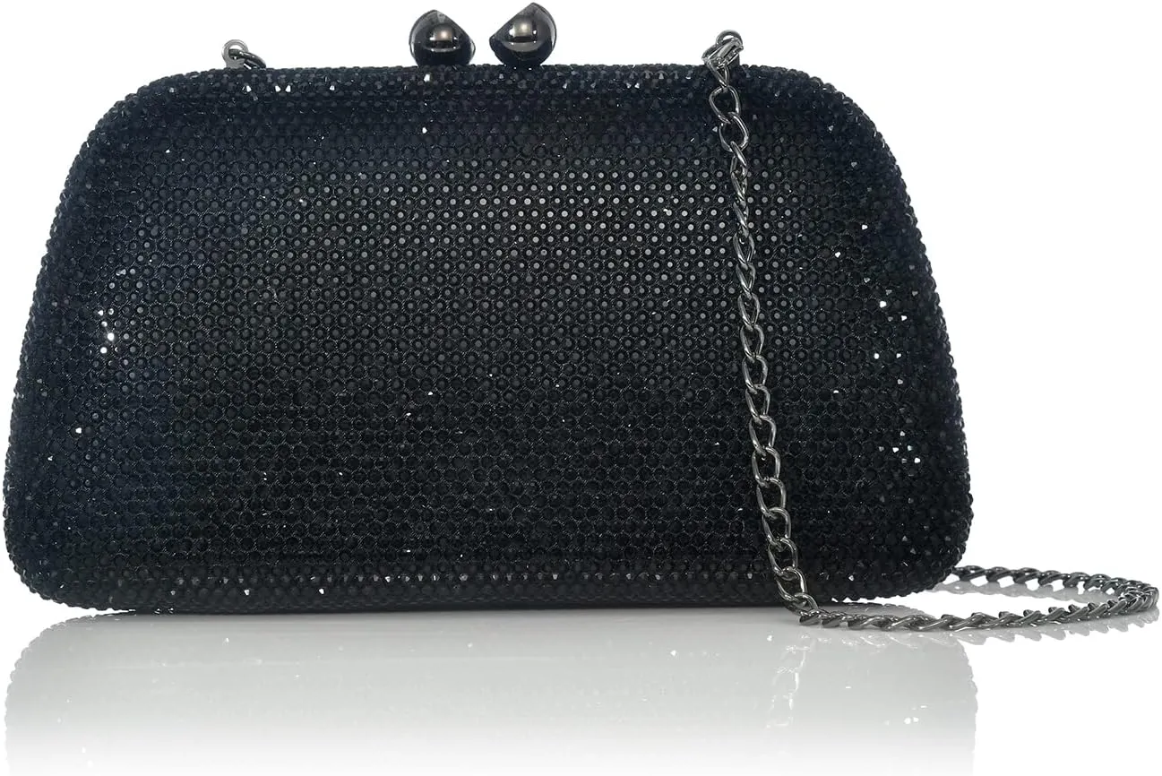 Bright Crystal Clutch Bag Sparkling Full Rhinestone Evening Bag for Women Elegant Formal Occasion Wedding Bridal Graduation