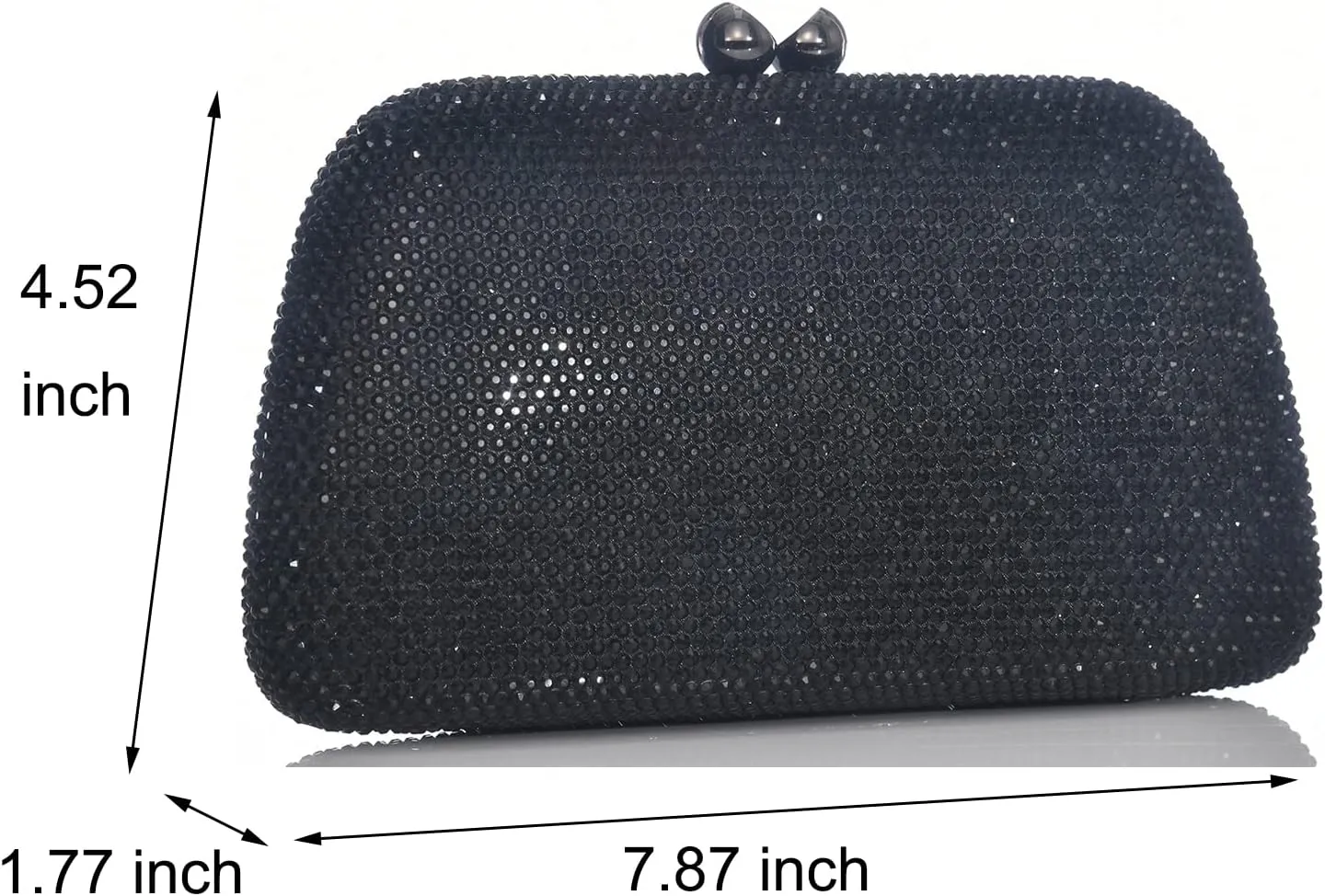 Bright Crystal Clutch Bag Sparkling Full Rhinestone Evening Bag for Women Elegant Formal Occasion Wedding Bridal Graduation