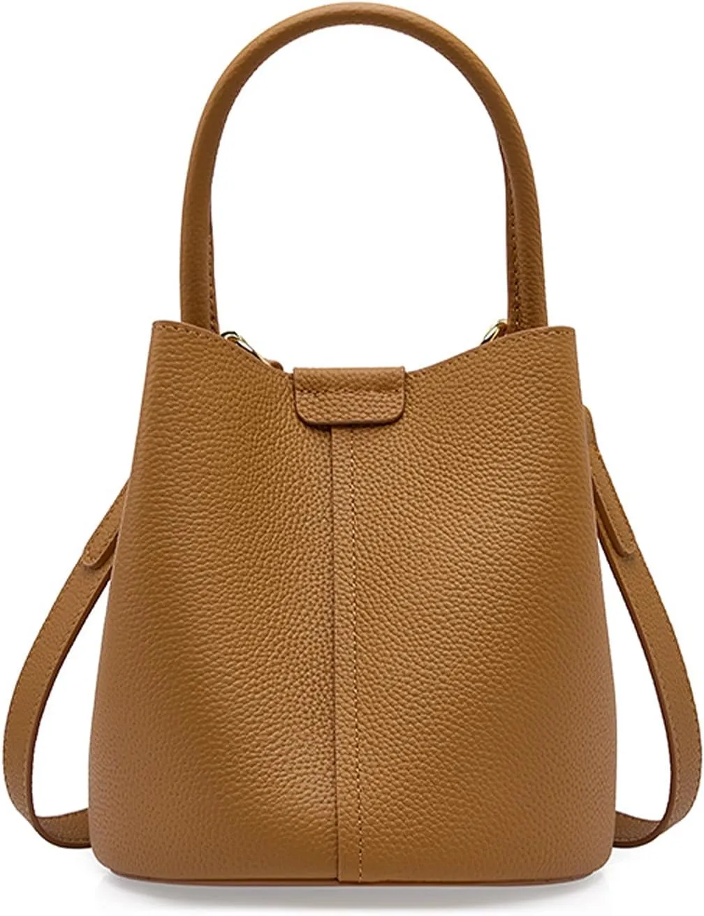 Bucket Bags for Women, Genuine Leather Crossbody Bags, Top-handle purses with an Adjustable Strap