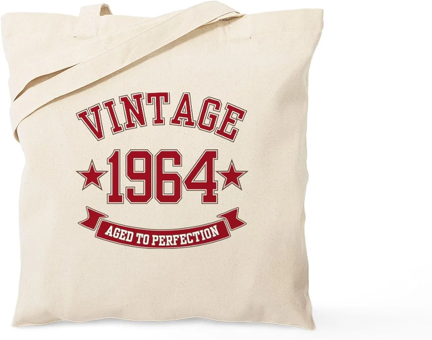 CafePress 1964 Vintage Aged To Perfection Tote Bag Reusable Natural Beige Canvas Shopping Bag