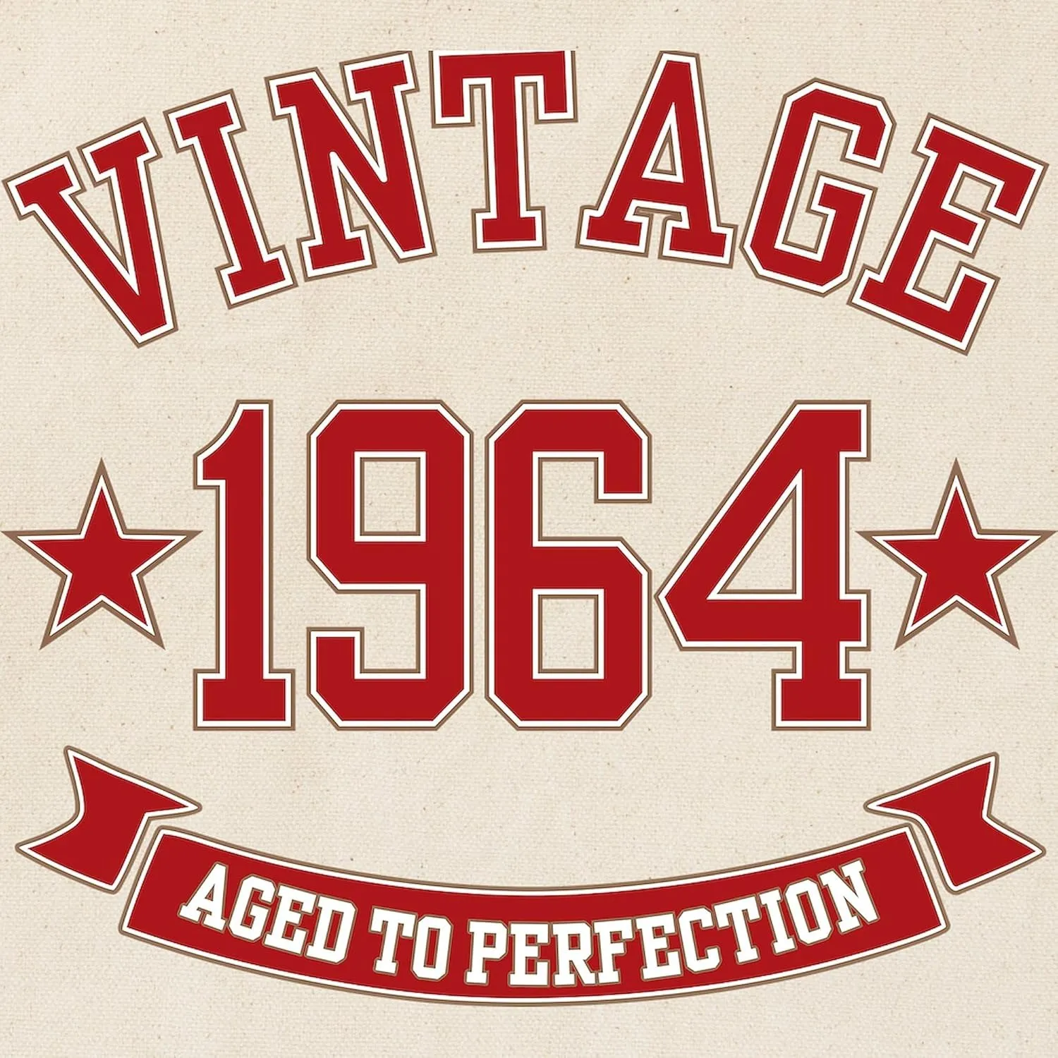 CafePress 1964 Vintage Aged To Perfection Tote Bag Reusable Natural Beige Canvas Shopping Bag