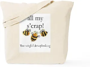CafePress All My S'crap Tote Reusable Natural Beige Canvas Shopping Bag