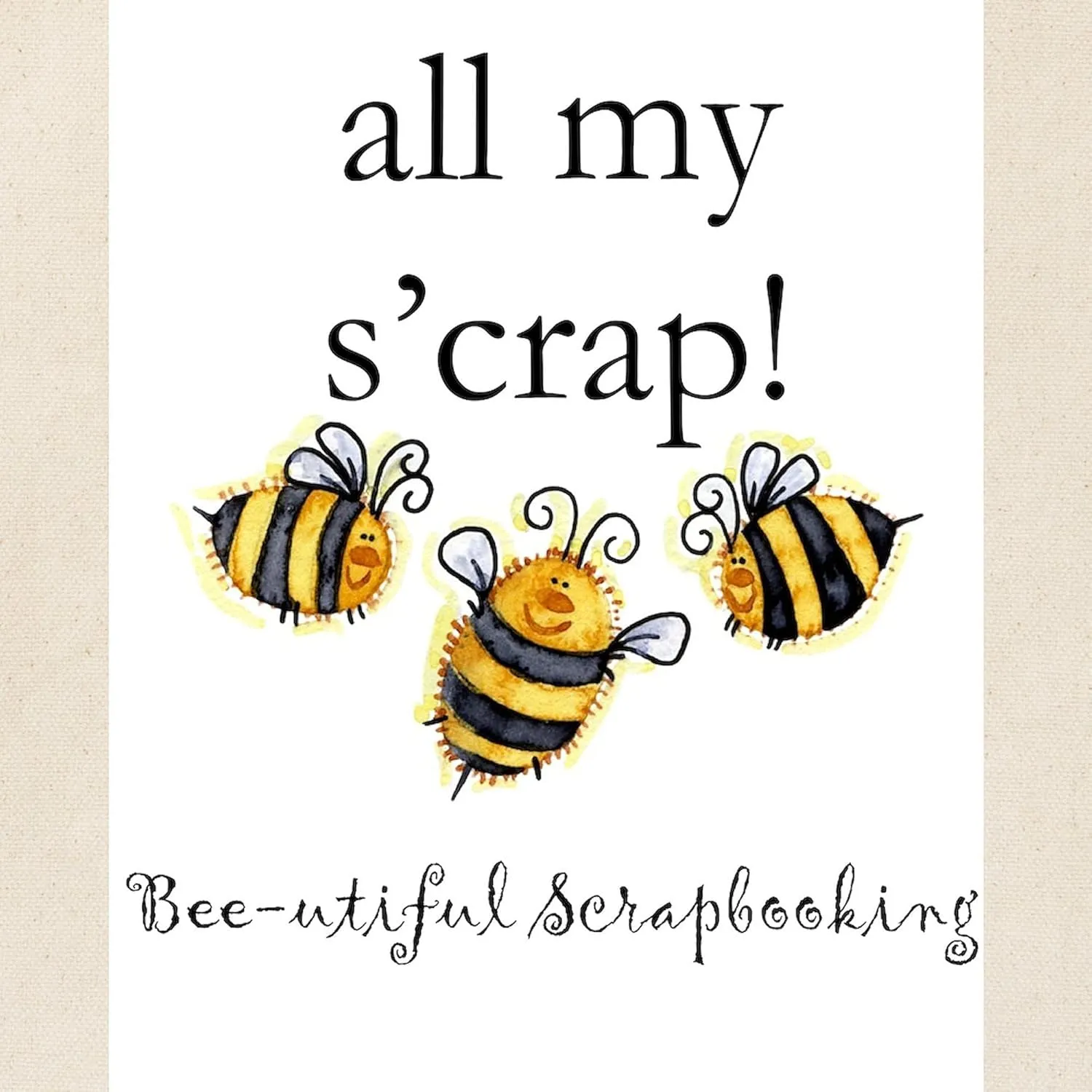 CafePress All My S'crap Tote Reusable Natural Beige Canvas Shopping Bag