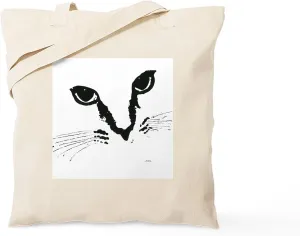 CafePress Cat Eyes 2 Sided Tote Bag Reusable Natural Beige Canvas Shopping Bag