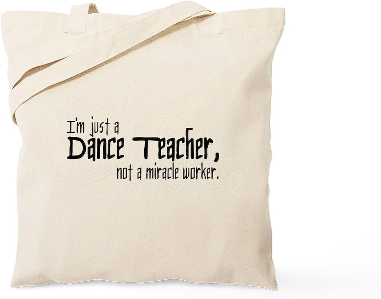 CafePress Dance Teacher Tote Bag Natural Canvas Tote Bag, Reusable Shopping Bag