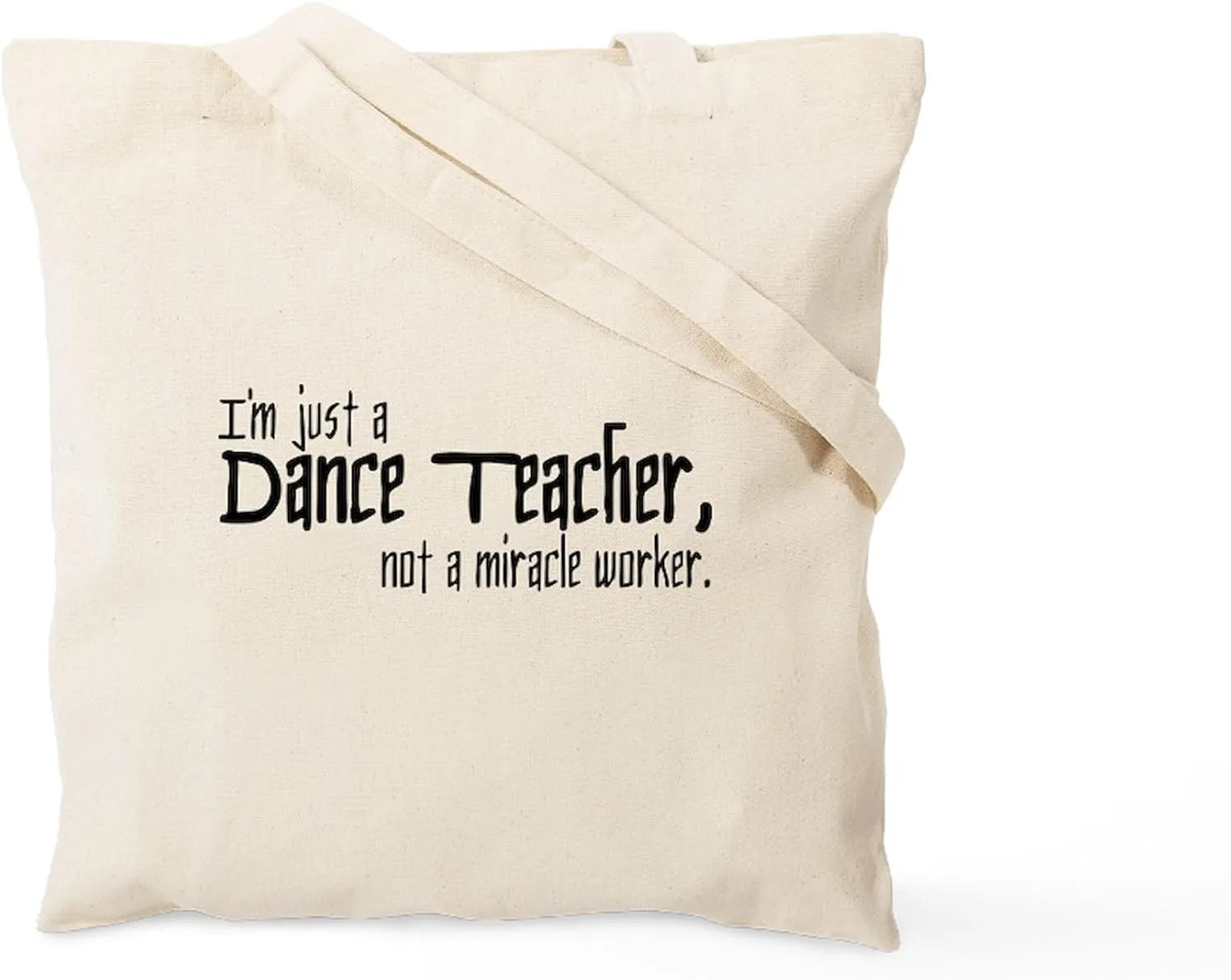 CafePress Dance Teacher Tote Bag Natural Canvas Tote Bag, Reusable Shopping Bag