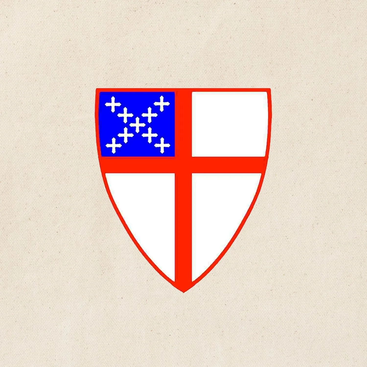 CafePress Episcopal Shield Tote Bag Natural Canvas Tote Bag, Reusable Shopping Bag