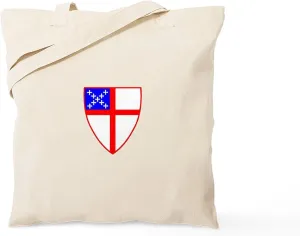 CafePress Episcopal Shield Tote Bag Natural Canvas Tote Bag, Reusable Shopping Bag