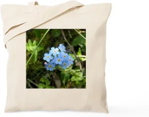 CafePress Forget Me Not #01 Tote Bag Natural Canvas Tote Bag, Reusable Shopping Bag