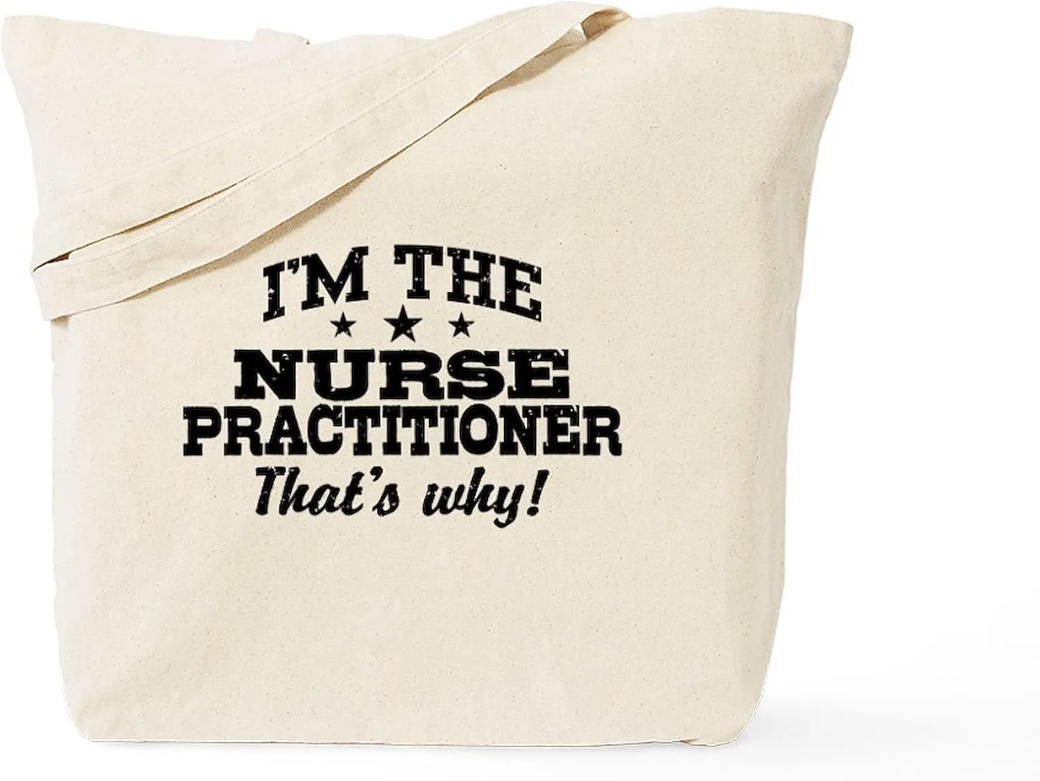 CafePress Funny Nurse Practitioner Tote Bag Natural Canvas Tote Bag, Reusable Shopping Bag