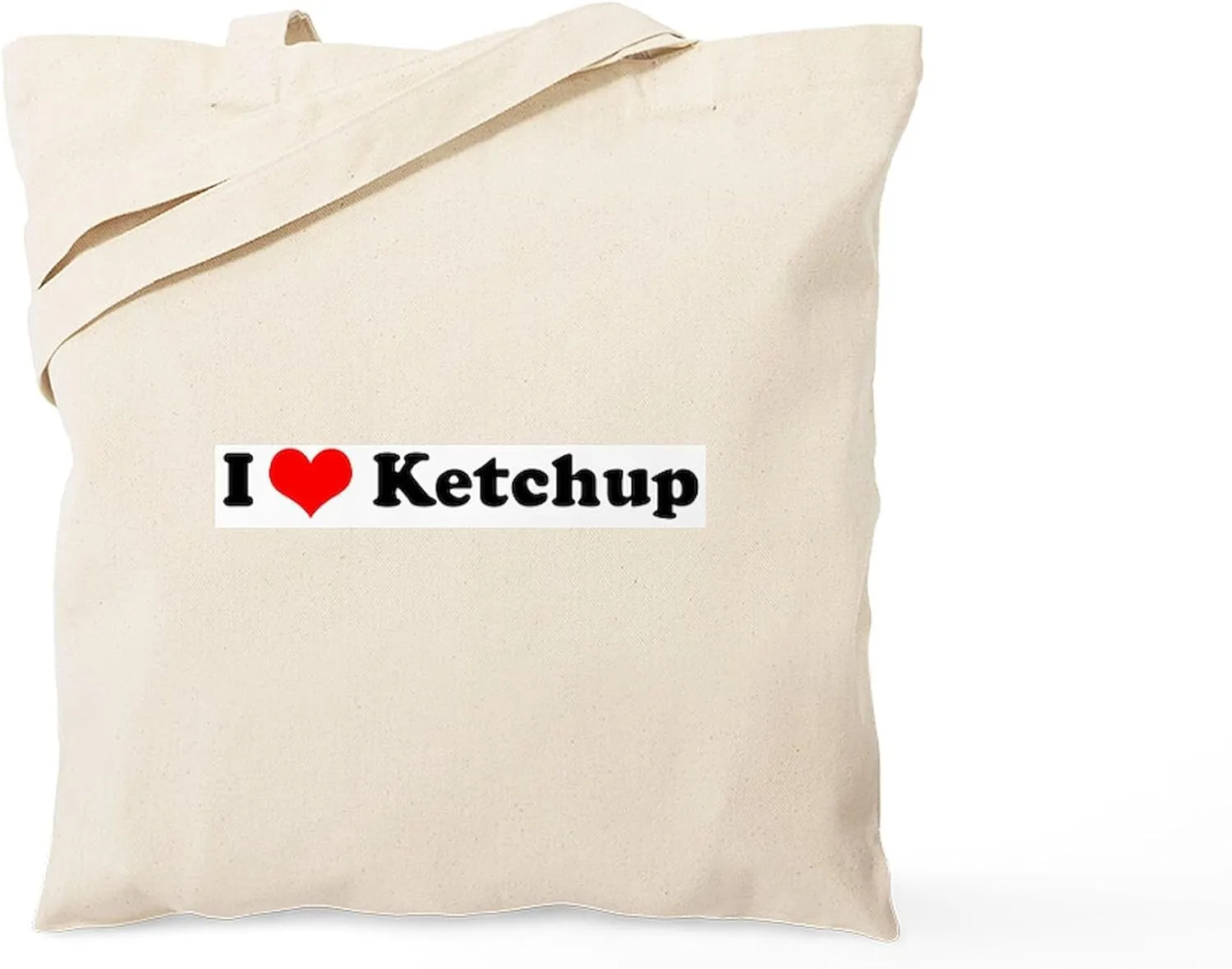 CafePress I Love Ketchup Tote Bag Natural Canvas Tote Bag, Reusable Shopping Bag