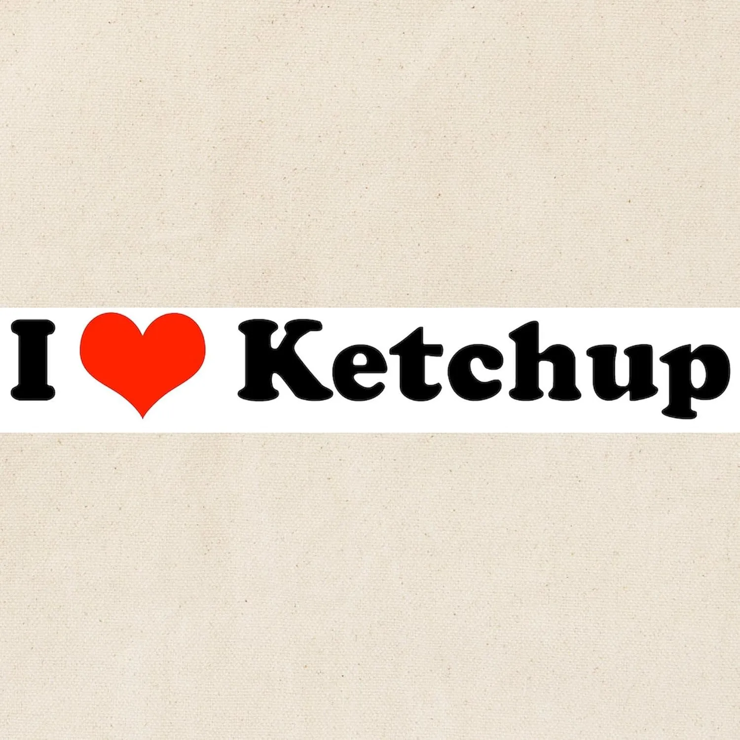 CafePress I Love Ketchup Tote Bag Natural Canvas Tote Bag, Reusable Shopping Bag