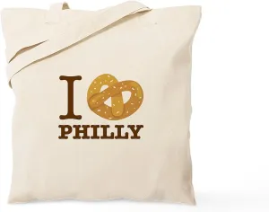 CafePress I Love Philly Tote Bag Natural Canvas Tote Bag, Reusable Shopping Bag