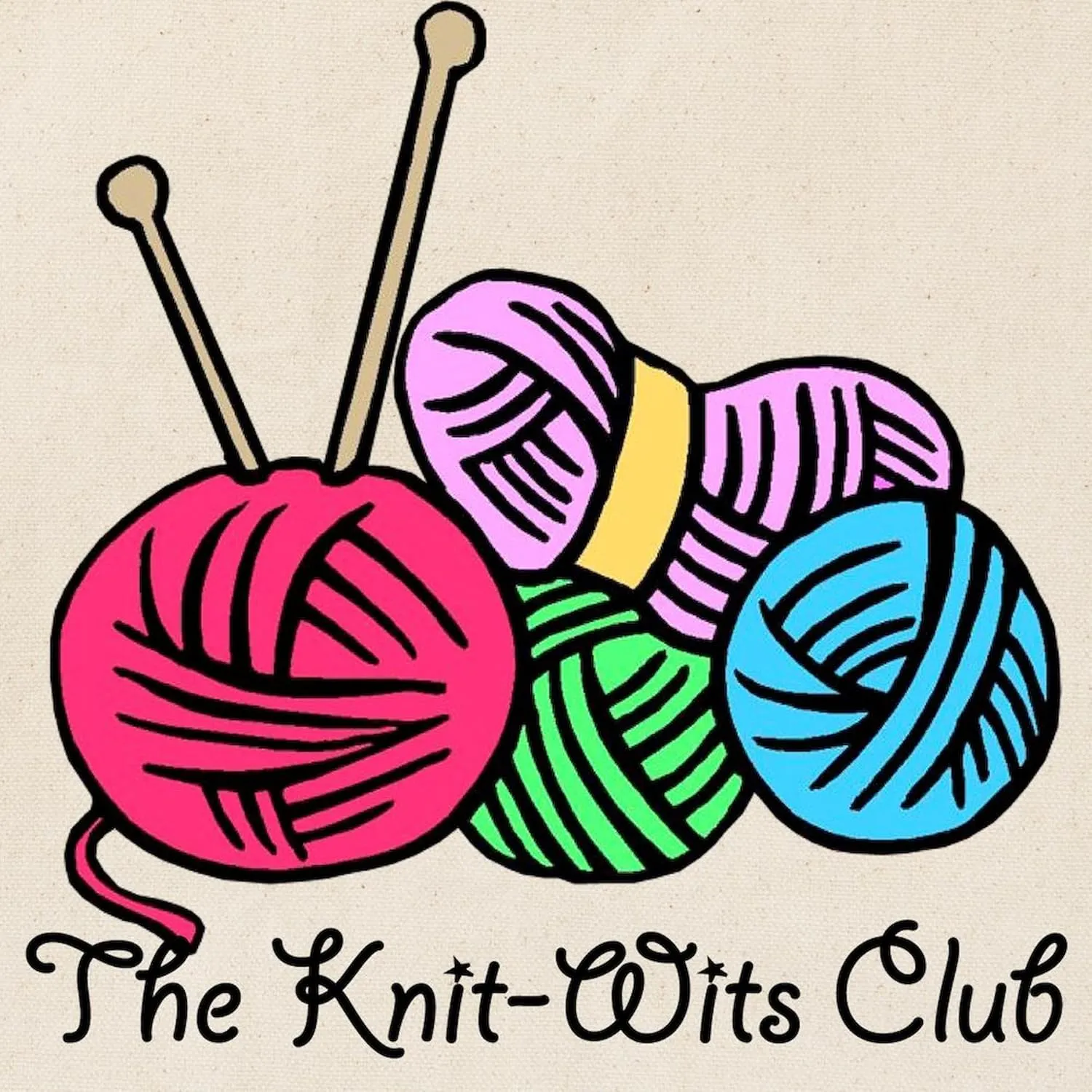CafePress Knit Wits Club Tote Bag Reusable Natural Beige Canvas Shopping Bag