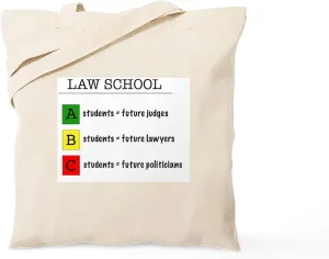 CafePress Law Student Futures Tote Bag Natural Canvas Tote Bag, Reusable Shopping Bag