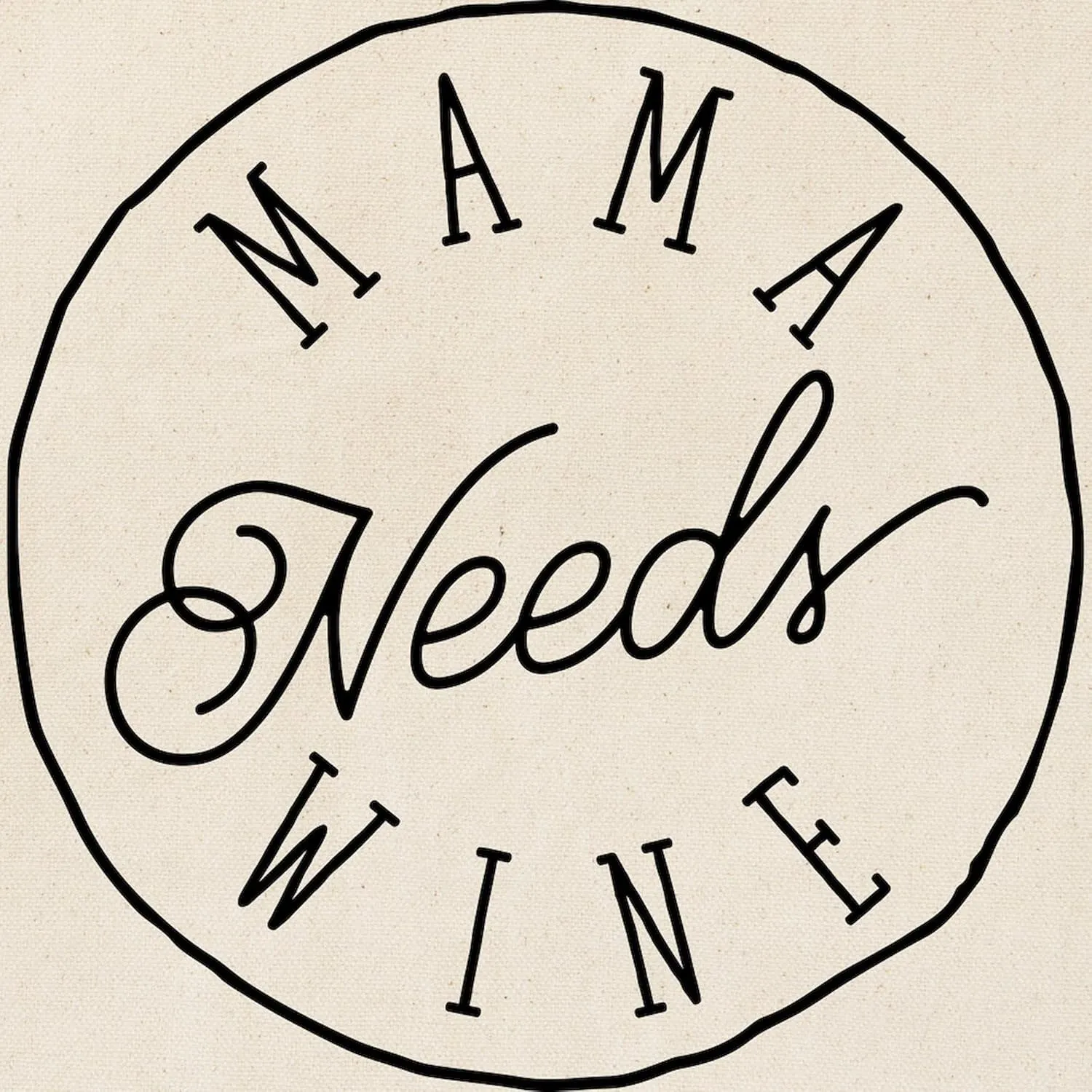 CafePress Mama Needs Wine Tote Bag Natural Canvas Tote Bag, Reusable Shopping Bag