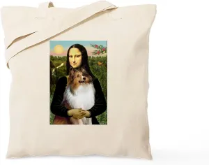 CafePress Mona's Sable Sheltie Tote Bag Natural Canvas Tote Bag, Reusable Shopping Bag