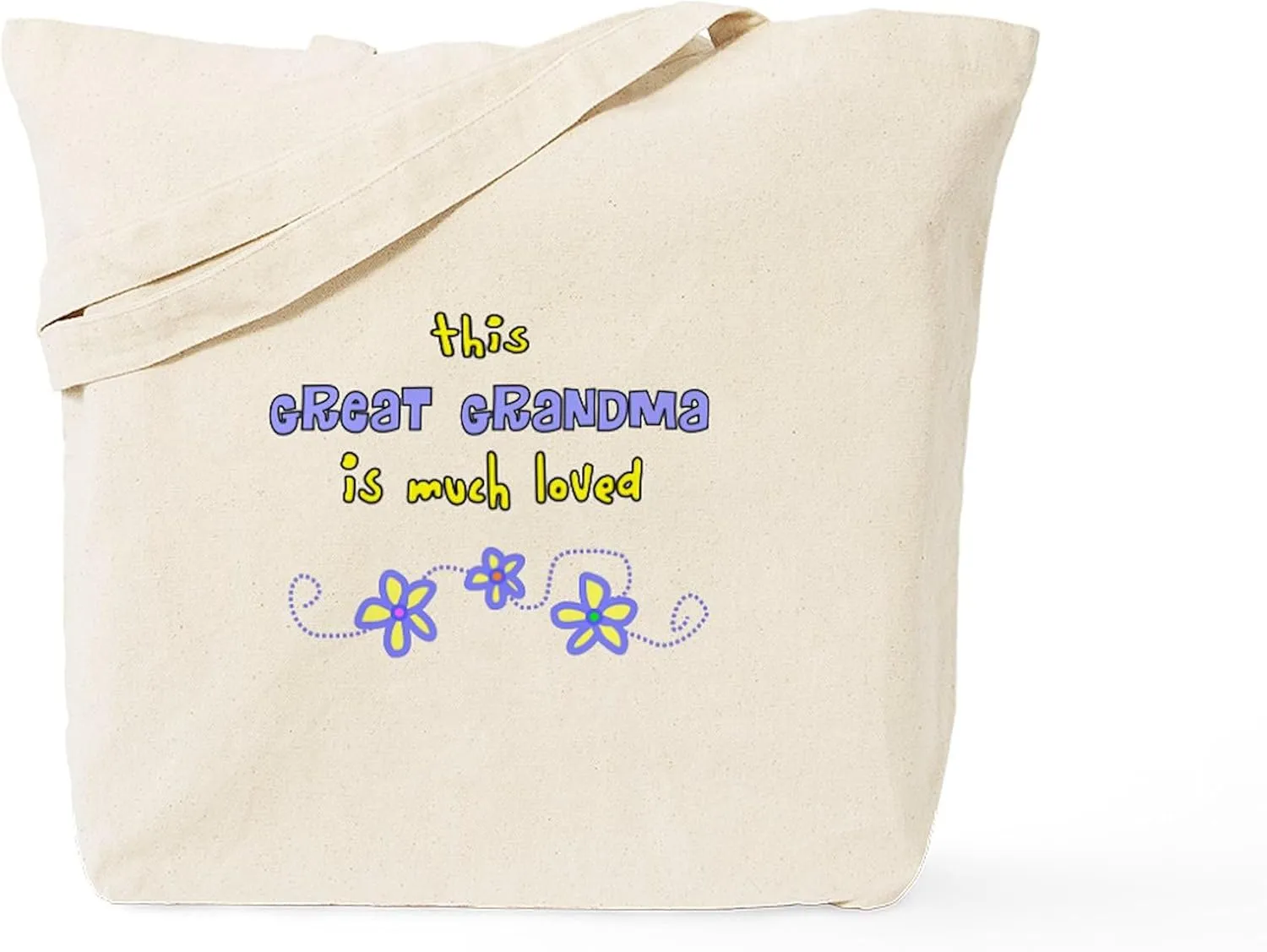 CafePress More Grandparents Tote Bag Natural Canvas Tote Bag, Reusable Shopping Bag