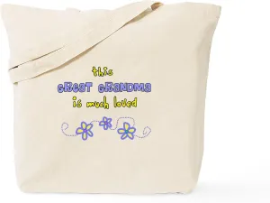CafePress More Grandparents Tote Bag Natural Canvas Tote Bag, Reusable Shopping Bag