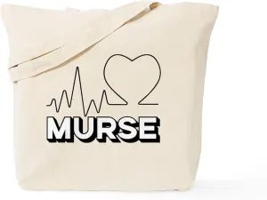 CafePress Murse Tote Bag Natural Canvas Tote Bag, Reusable Shopping Bag