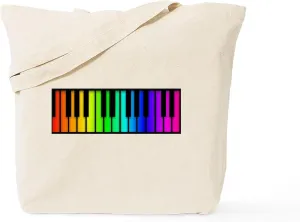 CafePress Piano Tote Bag Reusable Natural Beige Canvas Shopping Bag