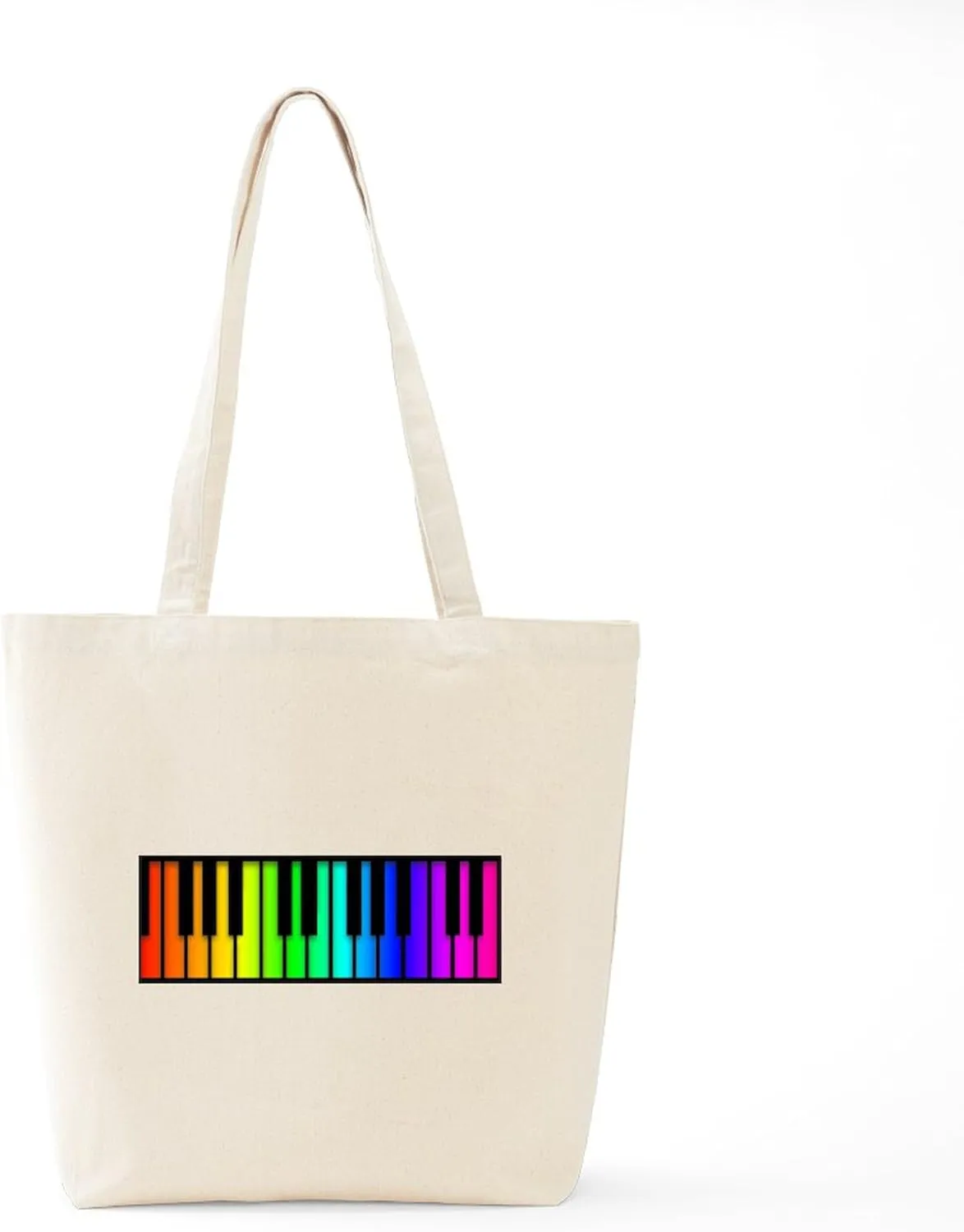 CafePress Piano Tote Bag Reusable Natural Beige Canvas Shopping Bag