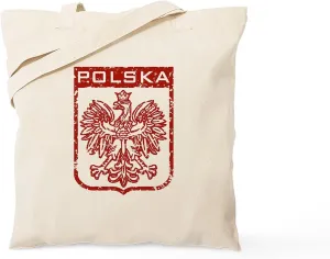 CafePress Polska Tote Bag Natural Canvas Tote Bag, Reusable Shopping Bag