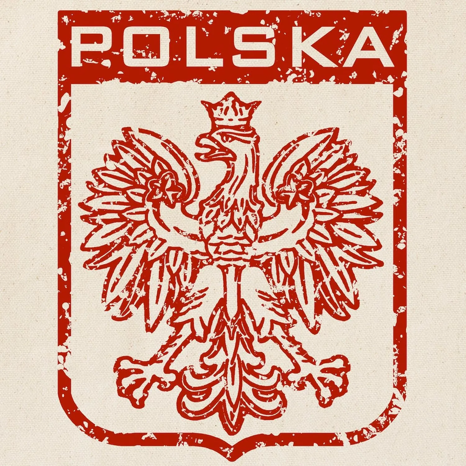 CafePress Polska Tote Bag Natural Canvas Tote Bag, Reusable Shopping Bag