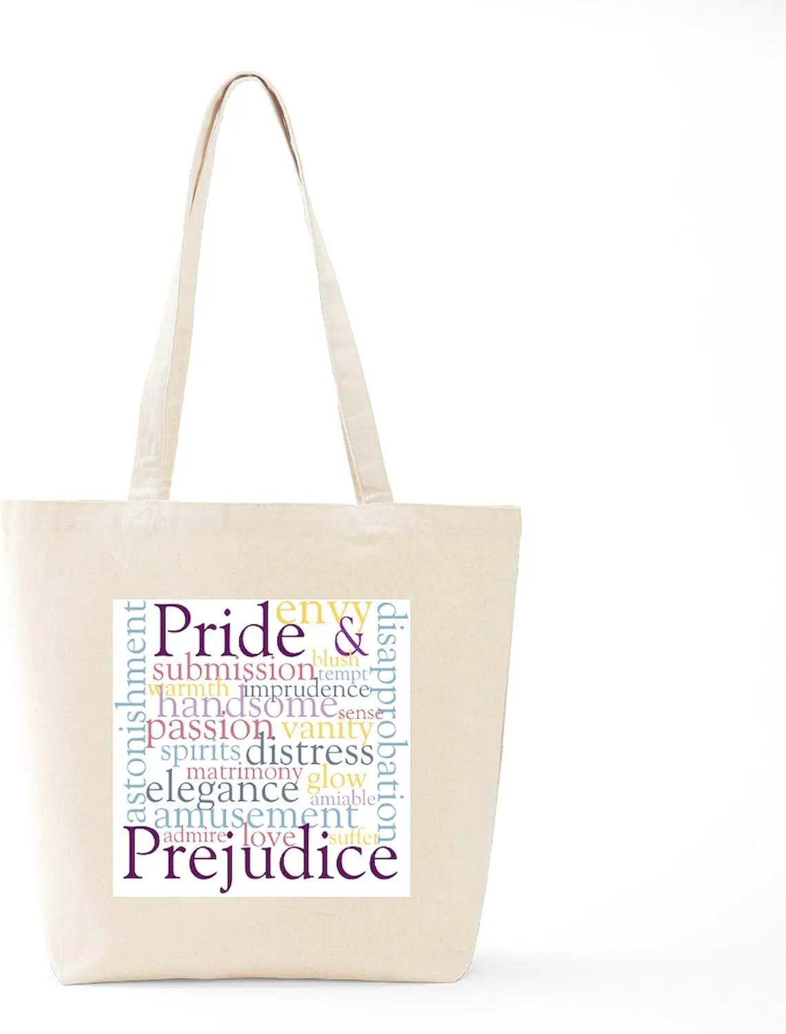 CafePress Pride, Prejudice Tote Bag Reusable Natural Beige Canvas Shopping Bag