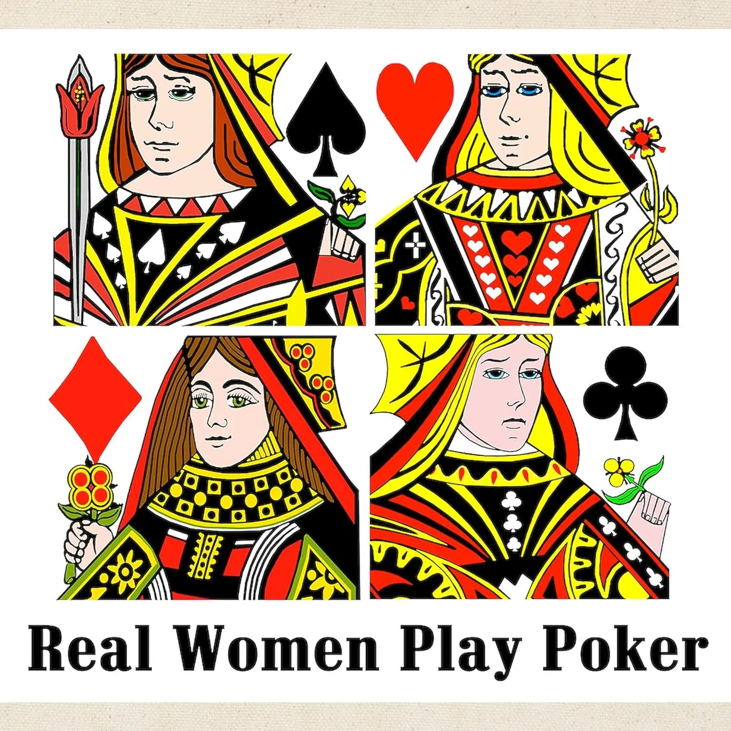 CafePress Real Women Play Poker Tote Bag Natural Canvas Tote Bag, Reusable Shopping Bag