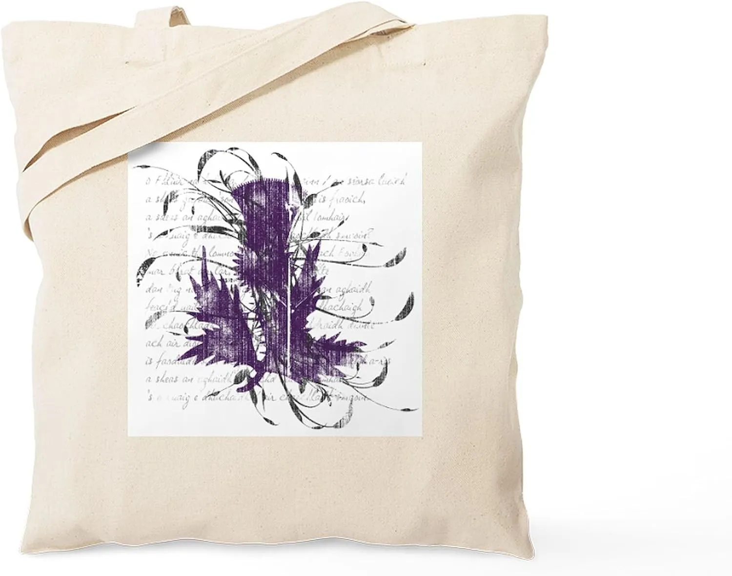 CafePress Scottish Thistle Tote Bag Natural Canvas Tote Bag, Reusable Shopping Bag