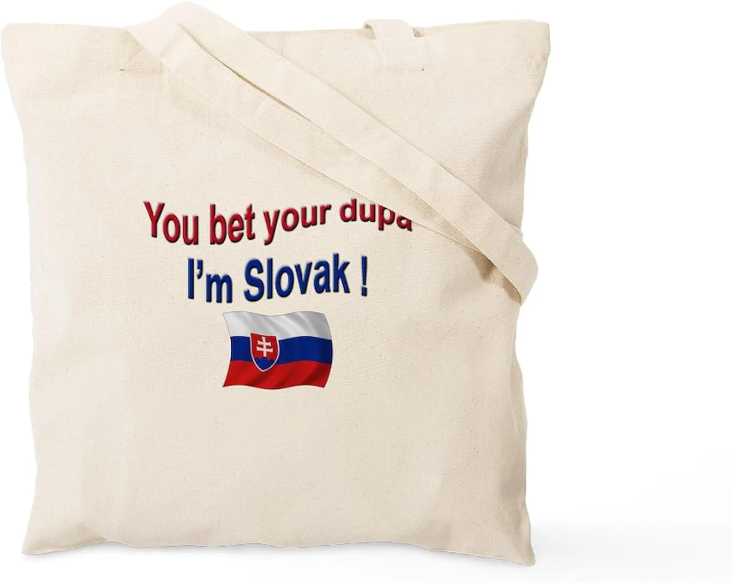 CafePress Slovak Dupa 3 Tote Bag Natural Canvas Tote Bag, Reusable Shopping Bag
