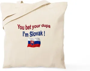 CafePress Slovak Dupa 3 Tote Bag Natural Canvas Tote Bag, Reusable Shopping Bag