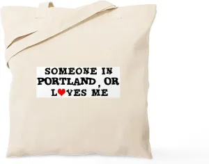 CafePress Someone In Portland Tote Bag Natural Canvas Tote Bag, Reusable Shopping Bag