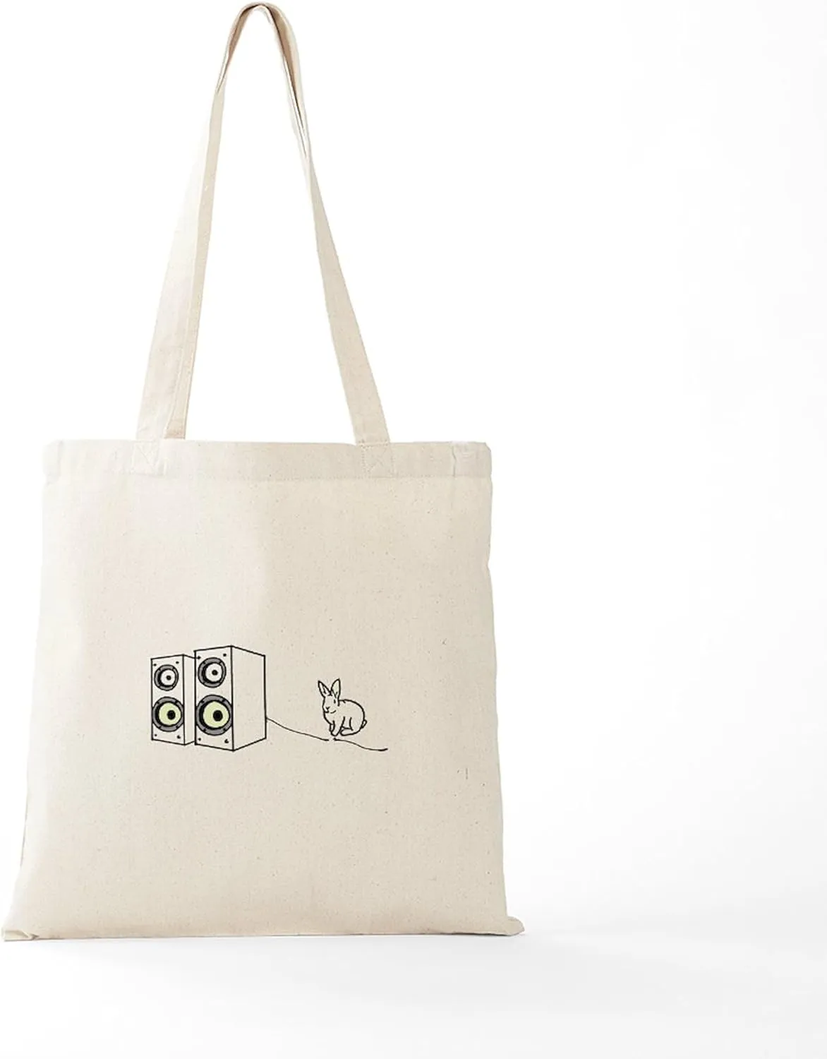 CafePress Speaker Bunny Tote Bag Reusable Natural Beige Canvas Shopping Bag